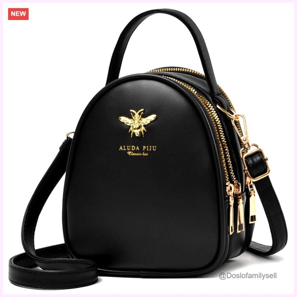 Lightweight Faux Leather Crossbody Bag with Adjustable Strap for Women
